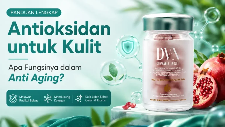 Ilustrasi antioksidan untuk kulit melindungi sel dari radikal bebas dalam proses anti aging