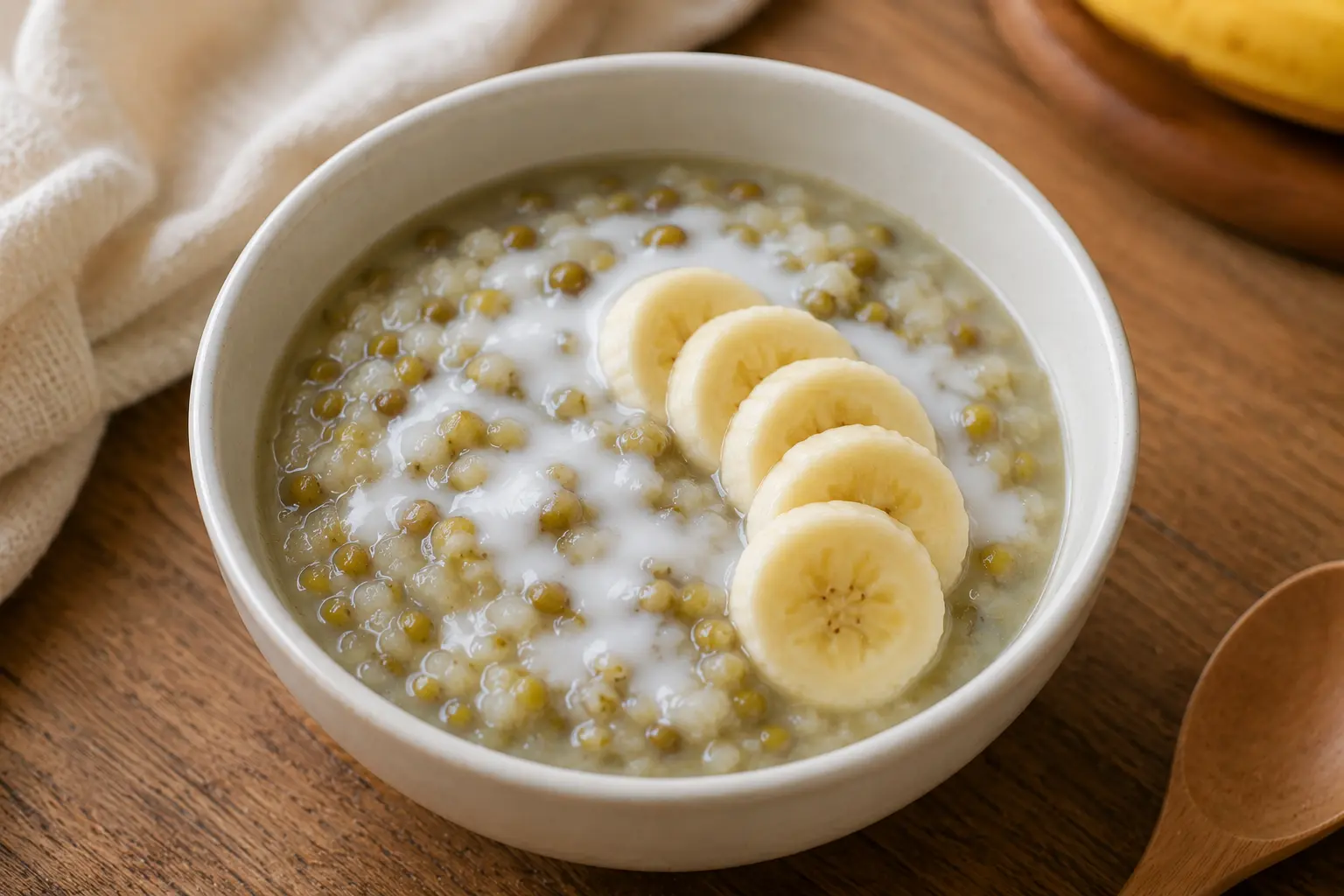 bubur kacang hijau pisang camilan anak bubur kacang hijau pisang camilan anak