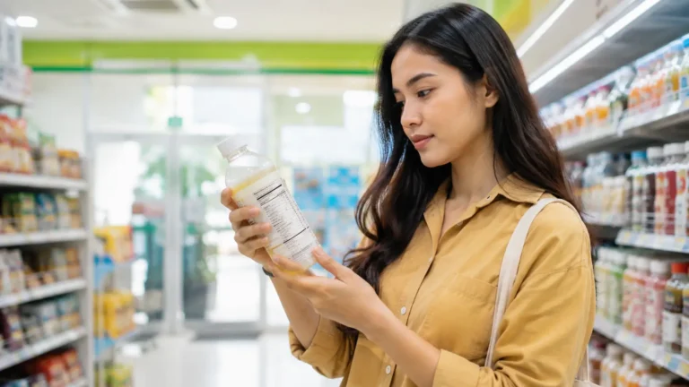 Cara membaca label gizi pada tabel Informasi Nilai Gizi di kemasan minuman